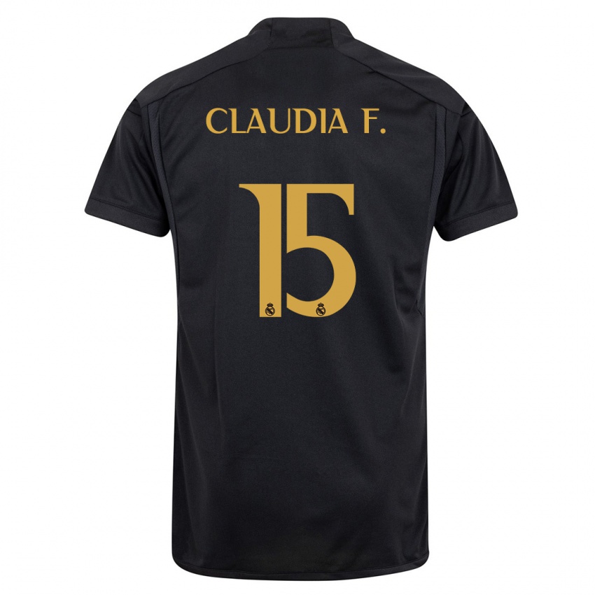 Dětské Claudia Florentino #15 Černá Třetí Hráčské Dresy 2023/24 Dres