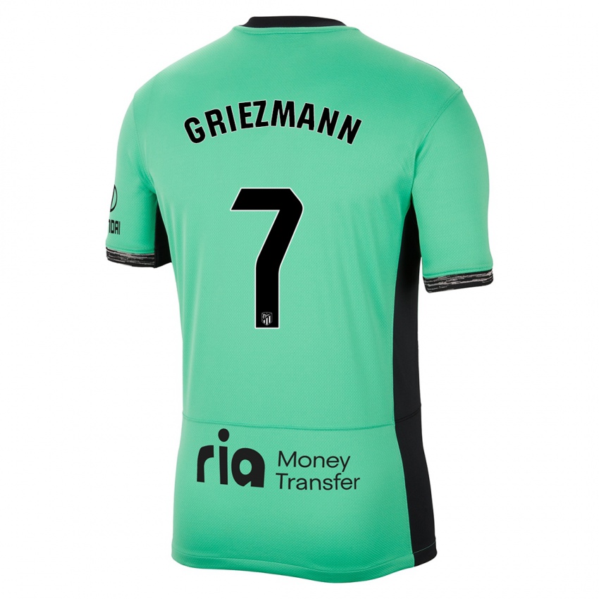 Dětské Antoine Griezmann #7 Jarní Zelená Třetí Hráčské Dresy 2023/24 Dres