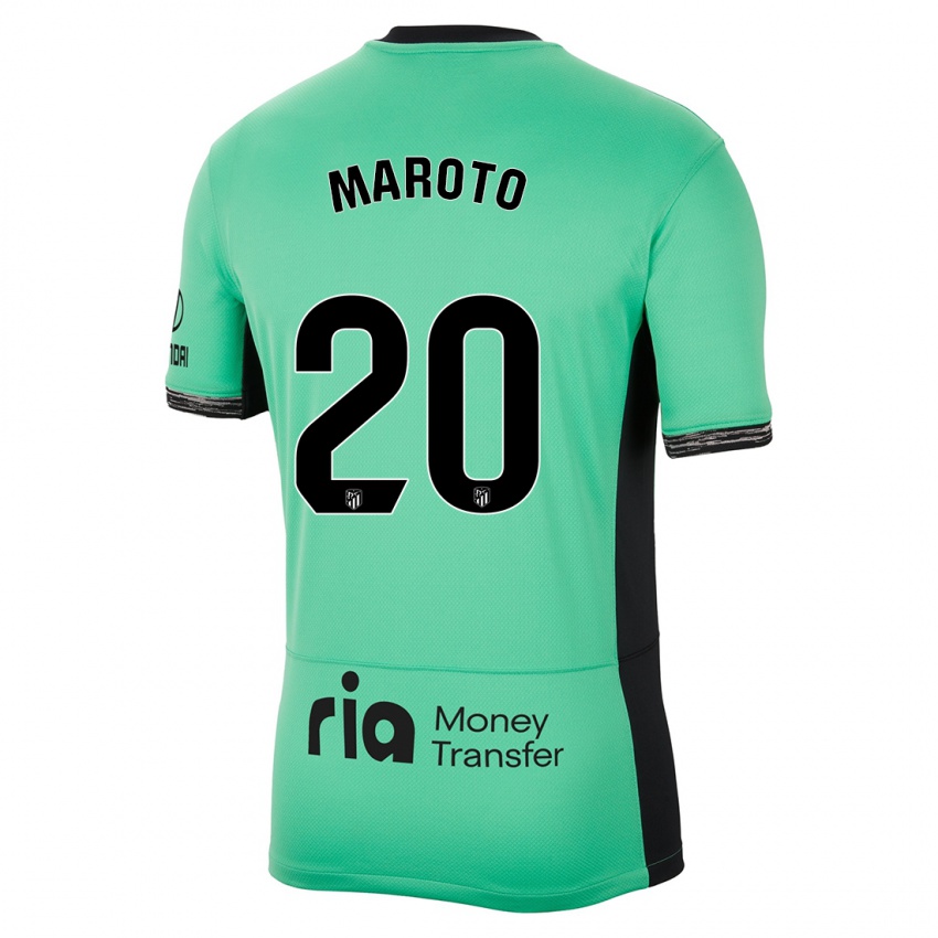 Dětské Mario Maroto #20 Jarní Zelená Třetí Hráčské Dresy 2023/24 Dres