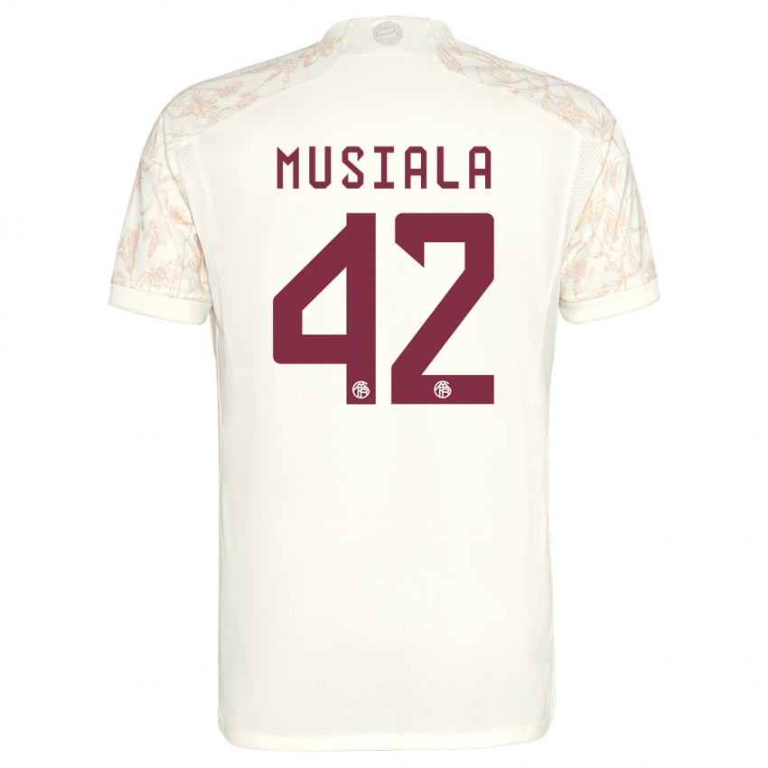Dětské Jamal Musiala #42 Off White Třetí Hráčské Dresy 2023/24 Dres