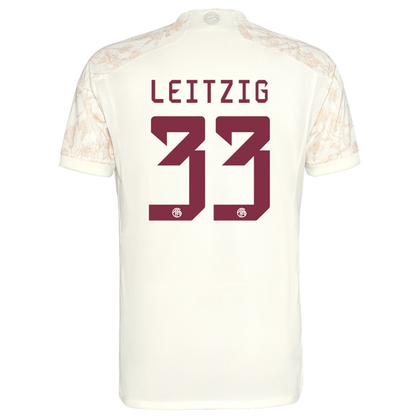 Dětské Janina Leitzig #33 Off White Třetí Hráčské Dresy 2023/24 Dres