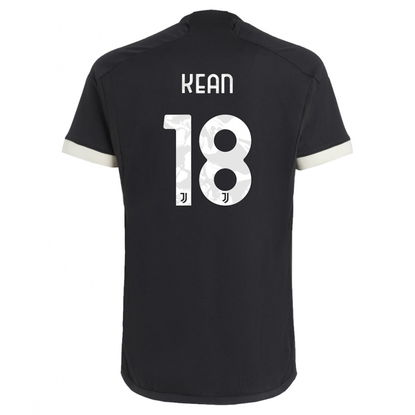 Dětské Moise Kean #18 Černá Třetí Hráčské Dresy 2023/24 Dres