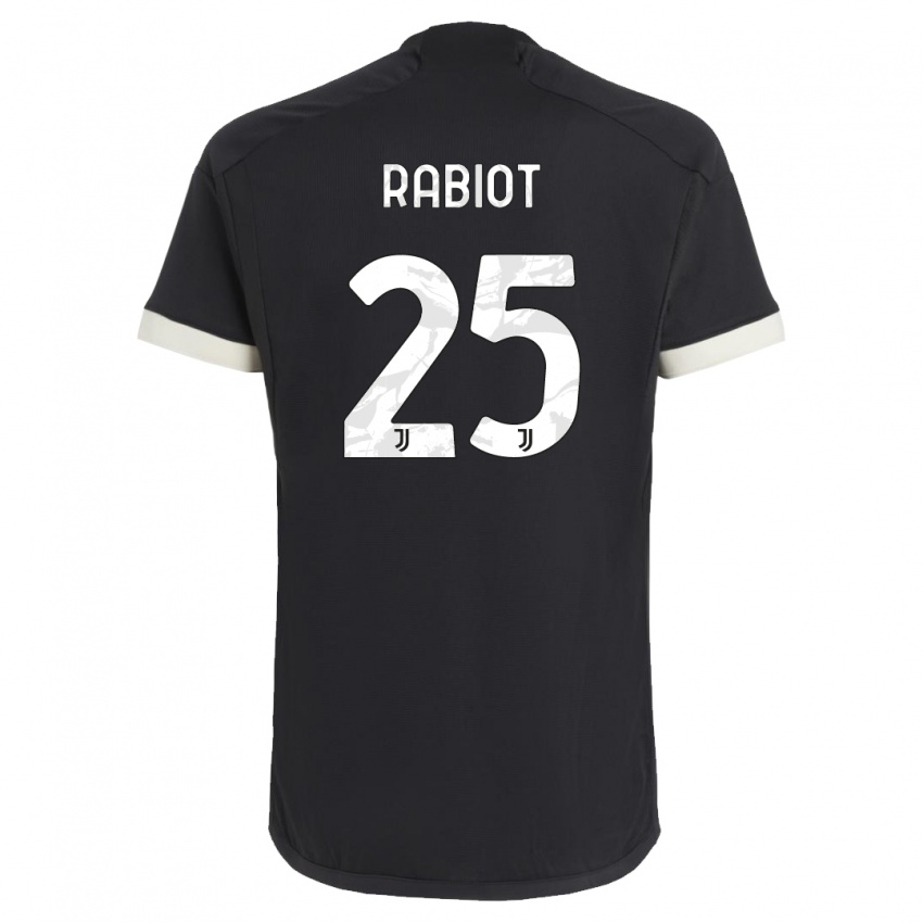 Dětské Adrien Rabiot #25 Černá Třetí Hráčské Dresy 2023/24 Dres
