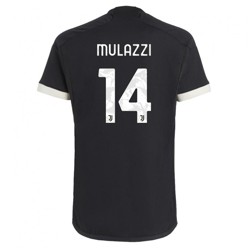 Dětské Gabriele Mulazzi #14 Černá Třetí Hráčské Dresy 2023/24 Dres
