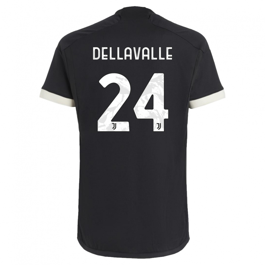 Dětské Lorenzo Dellavalle #24 Černá Třetí Hráčské Dresy 2023/24 Dres