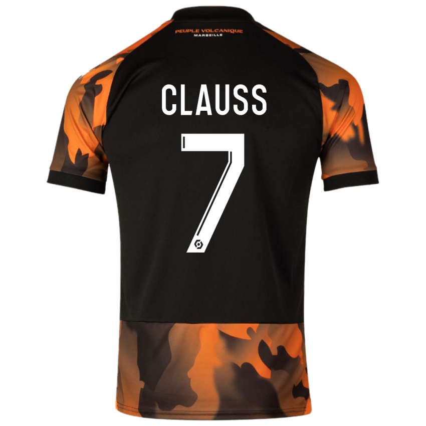 Dětské Jonathan Clauss #7 Černá Oranžová Třetí Hráčské Dresy 2023/24 Dres