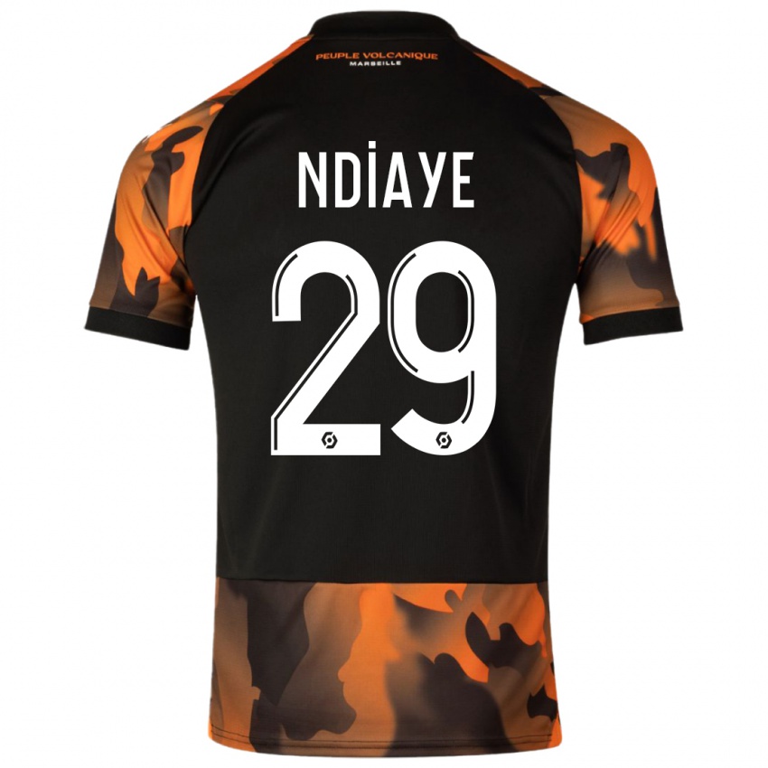 Dětské Iliman Ndiaye #29 Černá Oranžová Třetí Hráčské Dresy 2023/24 Dres