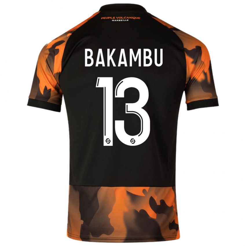 Dětské Cedric Bakambu #13 Černá Oranžová Třetí Hráčské Dresy 2023/24 Dres