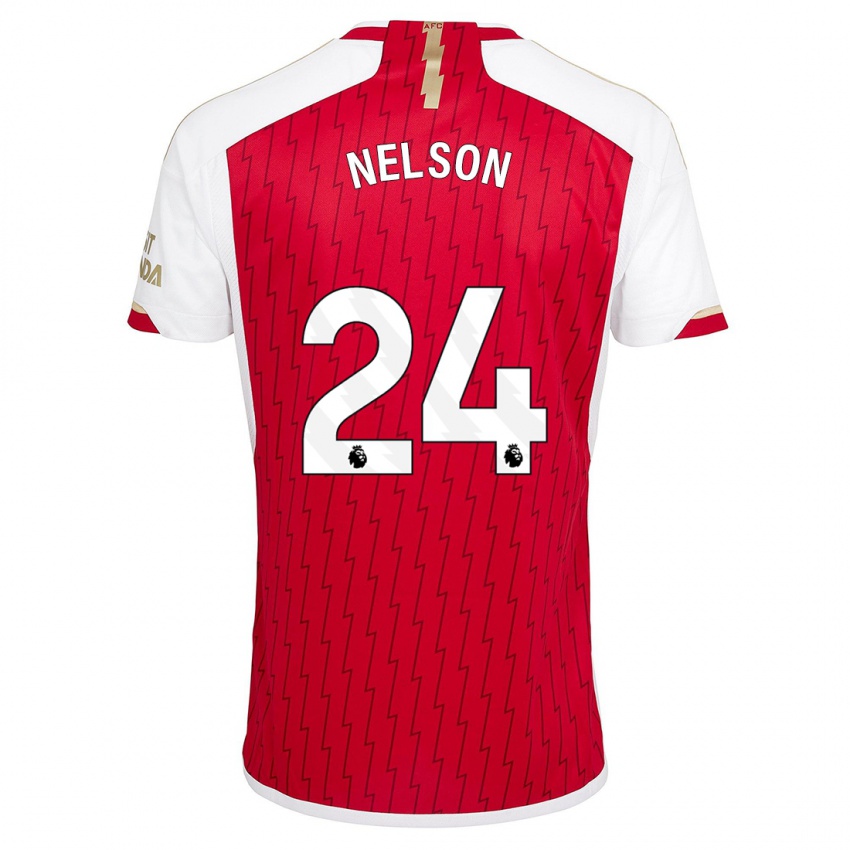 Pánské Reiss Nelson #24 Červené Domů Hráčské Dresy 2023/24 Dres