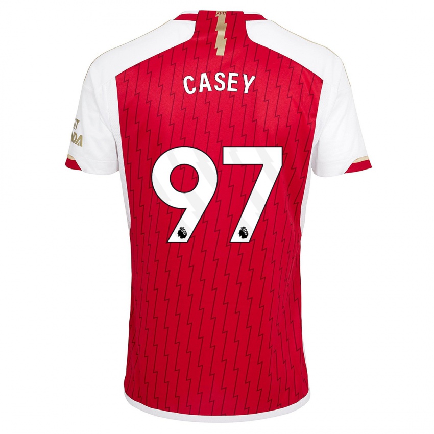 Pánské Dan Casey #97 Červené Domů Hráčské Dresy 2023/24 Dres