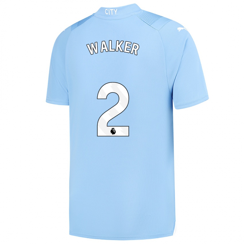 Pánské Kyle Walker #2 Světle Modrá Domů Hráčské Dresy 2023/24 Dres