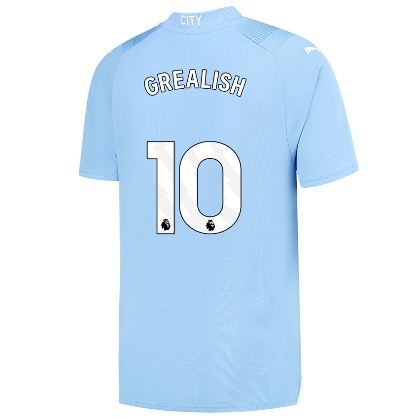 Pánské Jack Grealish #10 Světle Modrá Domů Hráčské Dresy 2023/24 Dres