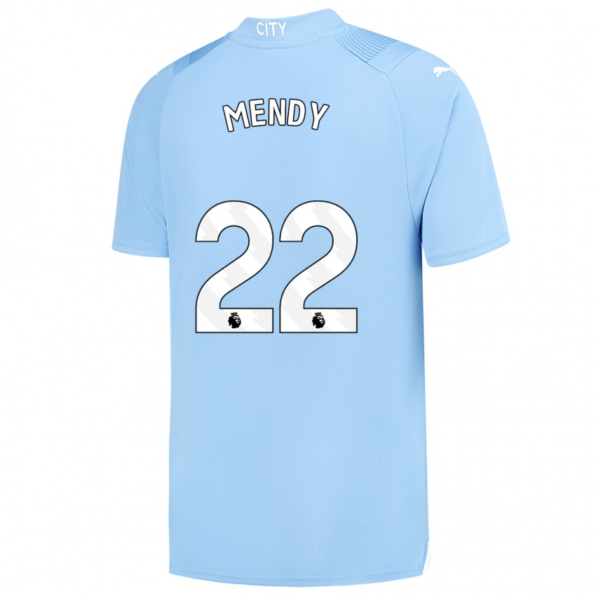 Pánské Benjamin Mendy #22 Světle Modrá Domů Hráčské Dresy 2023/24 Dres