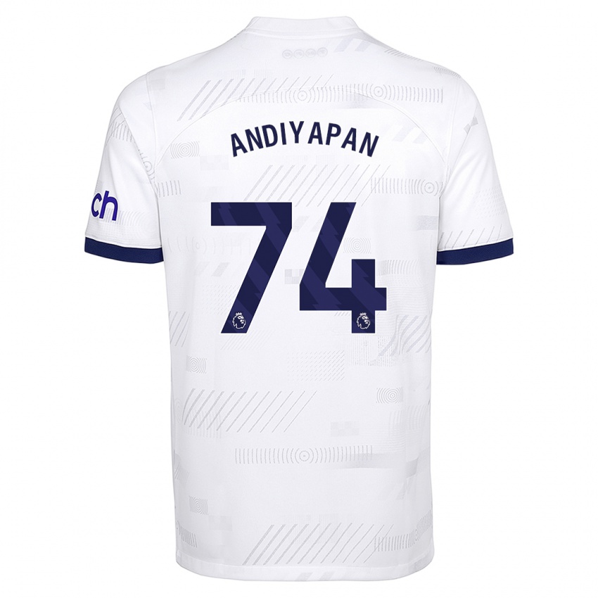 Pánské William Andiyapan #74 Bílý Domů Hráčské Dresy 2023/24 Dres