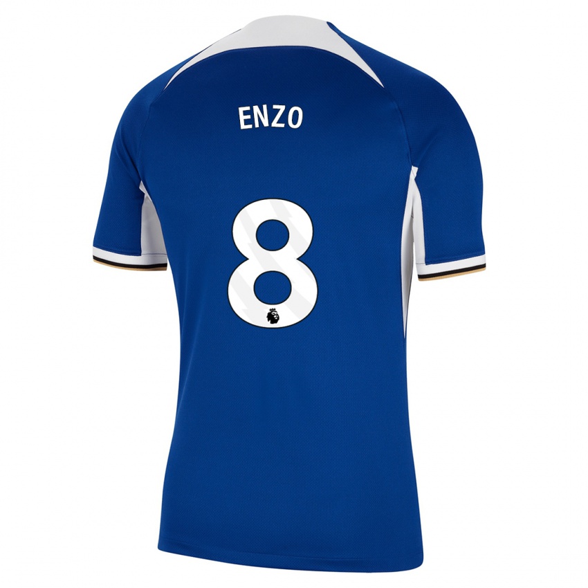Pánské Enzo Fernandez #8 Modrý Domů Hráčské Dresy 2023/24 Dres