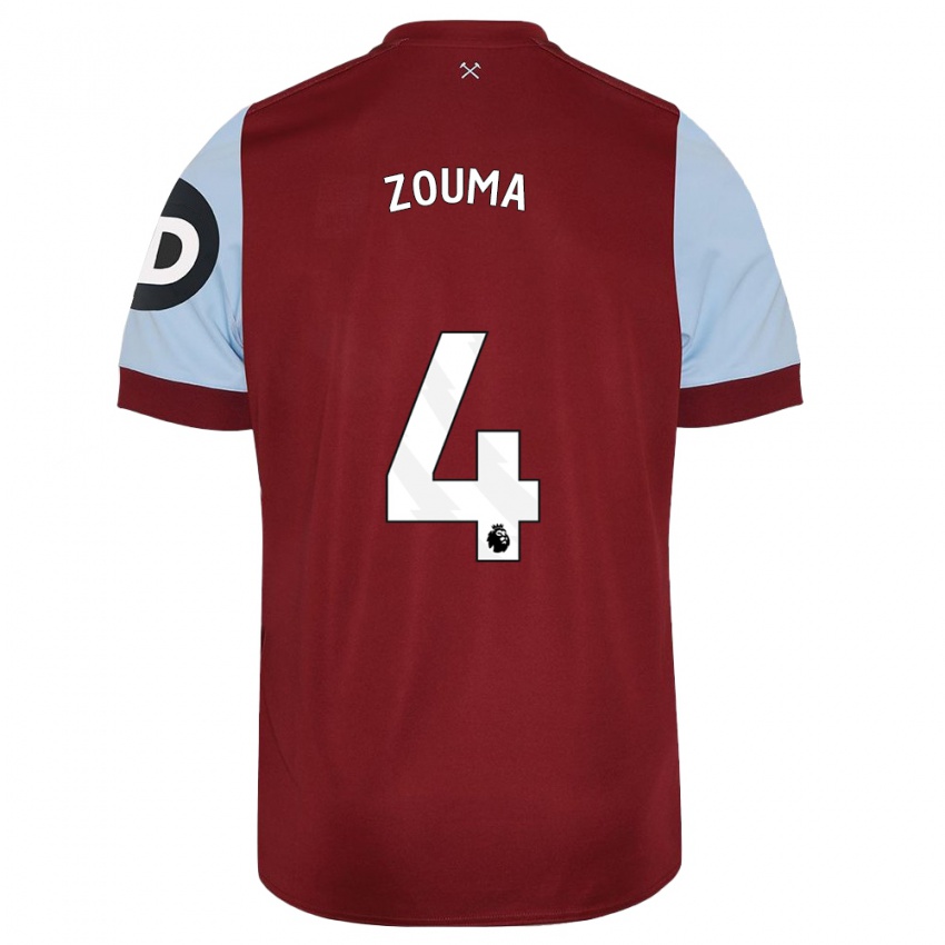 Pánské Kurt Zouma #4 Maroon Domů Hráčské Dresy 2023/24 Dres