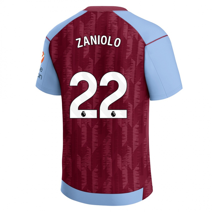 Pánské Nicolo Zaniolo #22 Claretblue Domů Hráčské Dresy 2023/24 Dres