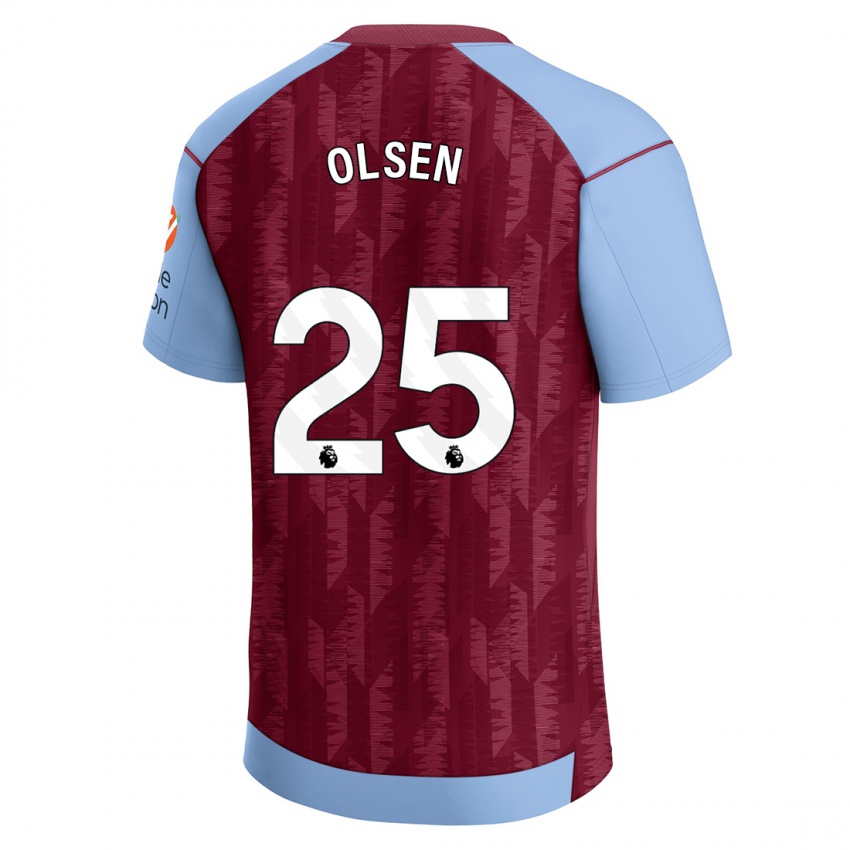 Pánské Robin Olsen #25 Claretblue Domů Hráčské Dresy 2023/24 Dres