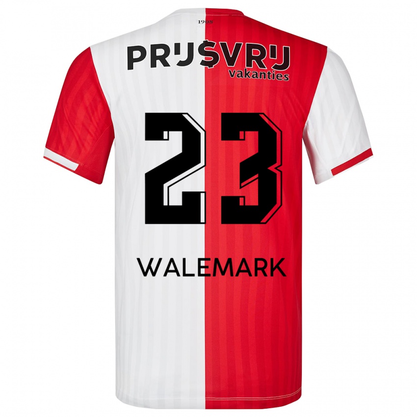 Pánské Patrik Walemark #23 Červená Bílá Domů Hráčské Dresy 2023/24 Dres