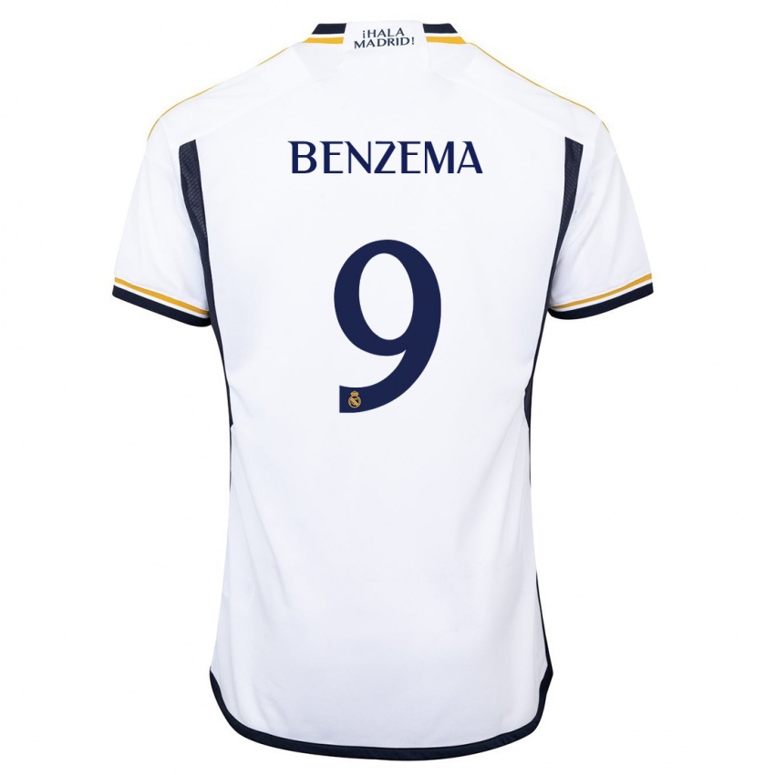 Pánské Karim Benzema #9 Bílý Domů Hráčské Dresy 2023/24 Dres