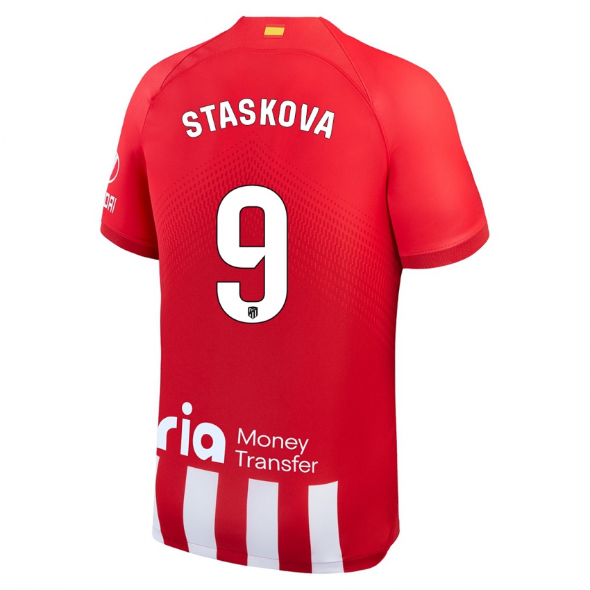 Pánské Andrea Staskova #9 Červená Bílá Domů Hráčské Dresy 2023/24 Dres