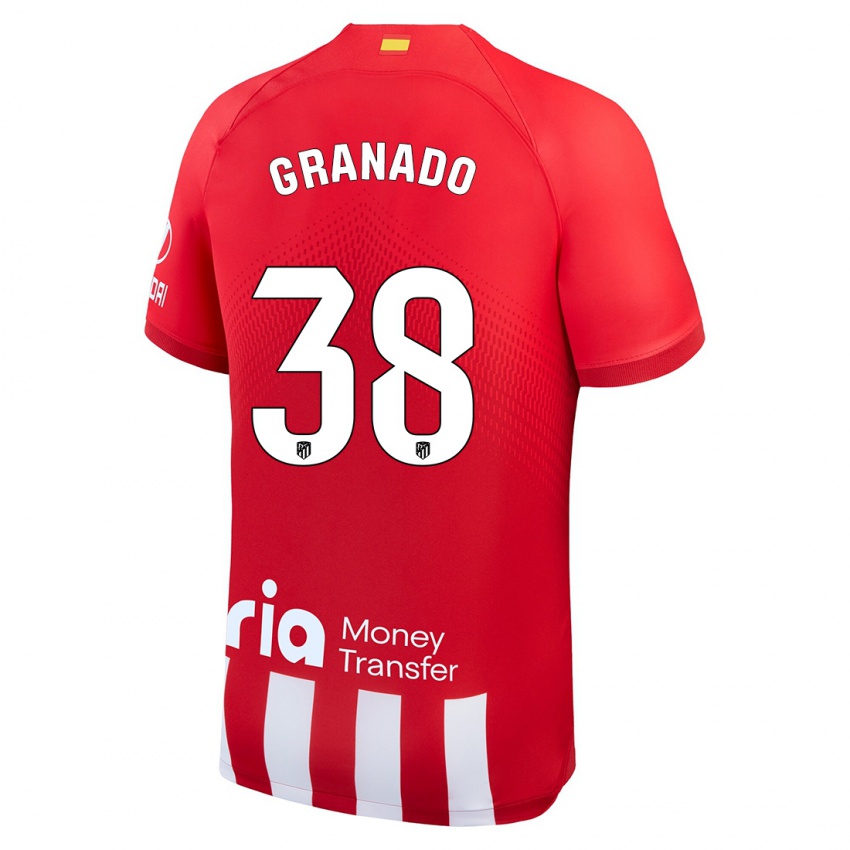 Pánské Adrian Granado #38 Červená Bílá Domů Hráčské Dresy 2023/24 Dres