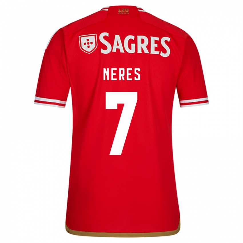 Pánské David Neres #7 Červené Domů Hráčské Dresy 2023/24 Dres