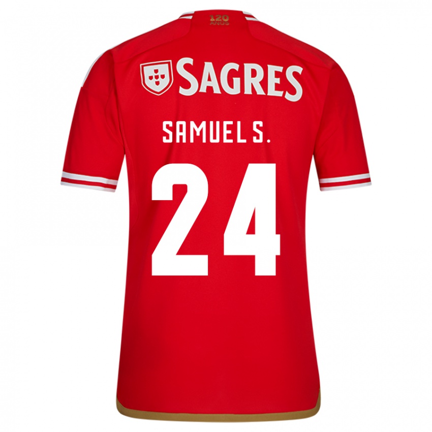 Pánské Samuel Soares #24 Červené Domů Hráčské Dresy 2023/24 Dres