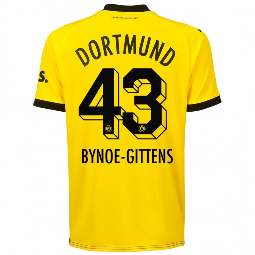 Pánské Jamie Bynoe-Gittens #43 Žlutá Domů Hráčské Dresy 2023/24 Dres