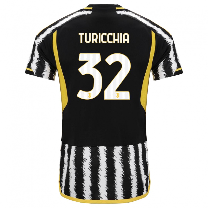 Pánské Riccardo Turicchia #32 Černá Bílá Domů Hráčské Dresy 2023/24 Dres