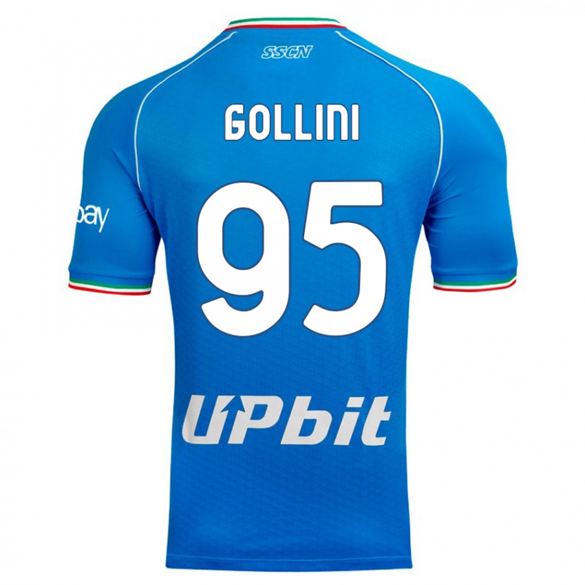 Pánské Pierluigi Gollini #95 Modrá Obloha Domů Hráčské Dresy 2023/24 Dres