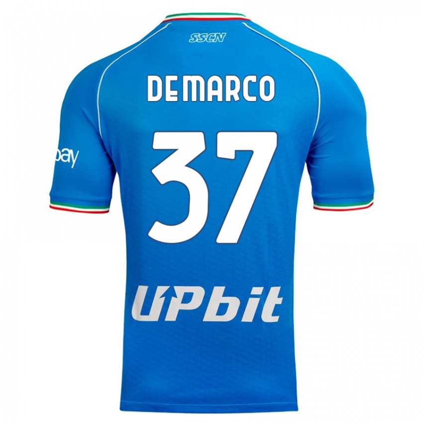 Pánské Francesco De Marco #37 Modrá Obloha Domů Hráčské Dresy 2023/24 Dres