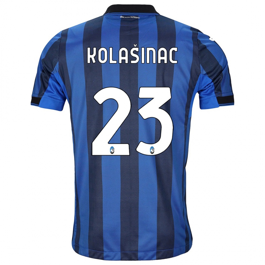 Pánské Sead Kolasinac #23 Černá Modrá Domů Hráčské Dresy 2023/24 Dres