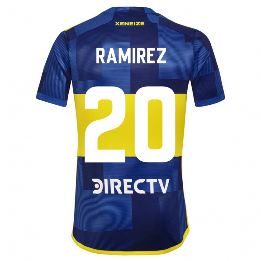 Pánské Juan Edgardo Ramirez #20 Tmavě Modrá Žlutá Domů Hráčské Dresy 2023/24 Dres