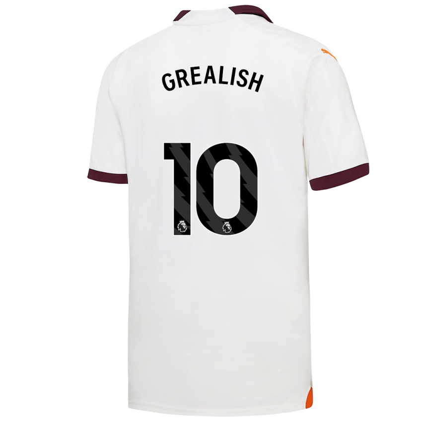 Pánské Jack Grealish #10 Bílý Daleko Hráčské Dresy 2023/24 Dres