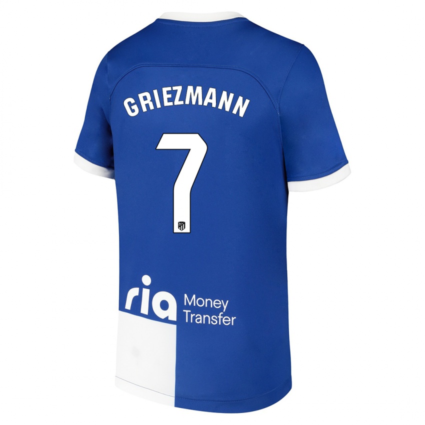 Pánské Antoine Griezmann #7 Modrá Bílá Daleko Hráčské Dresy 2023/24 Dres