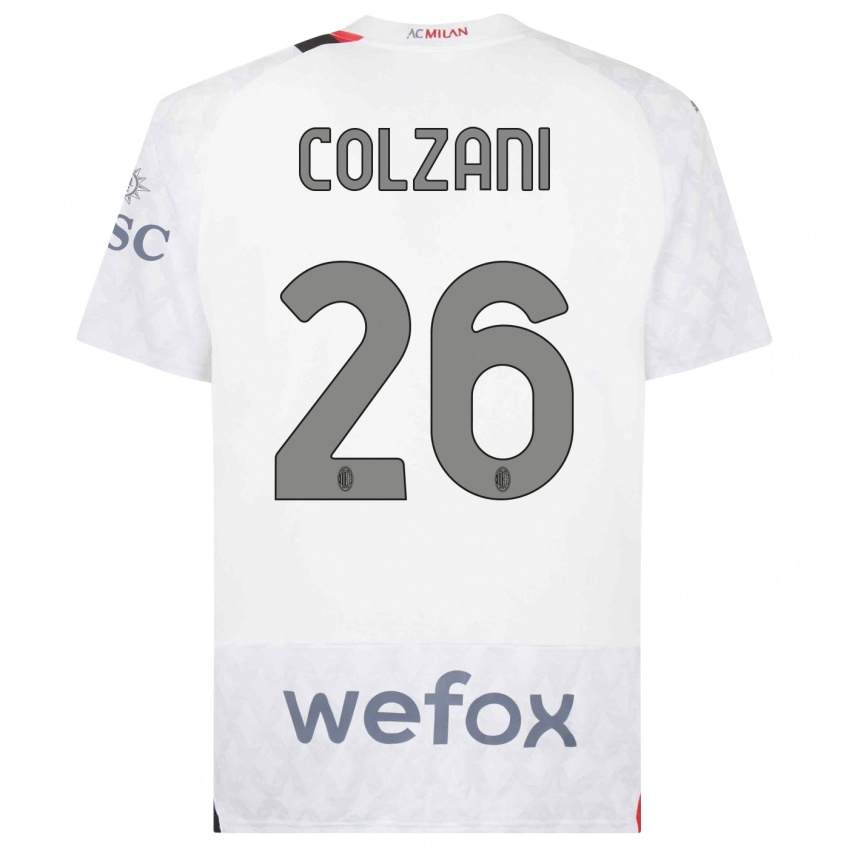 Pánské Edoardo Colzani #26 Bílý Daleko Hráčské Dresy 2023/24 Dres