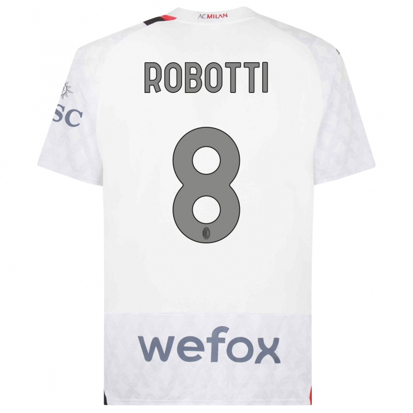 Pánské Giovanni Robotti #8 Bílý Daleko Hráčské Dresy 2023/24 Dres