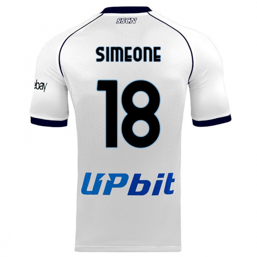 Pánské Giovanni Simeone #18 Bílý Daleko Hráčské Dresy 2023/24 Dres