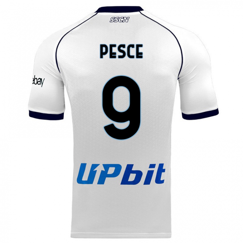 Pánské Antonio Pesce #9 Bílý Daleko Hráčské Dresy 2023/24 Dres