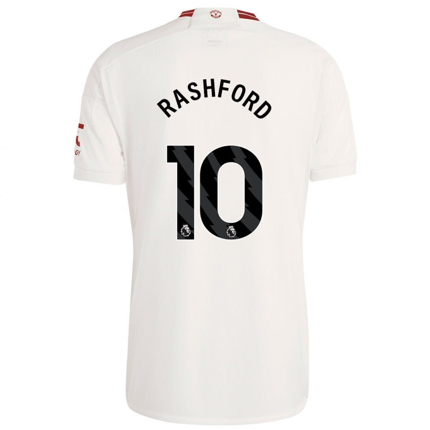 Pánské Marcus Rashford #10 Bílý Třetí Hráčské Dresy 2023/24 Dres