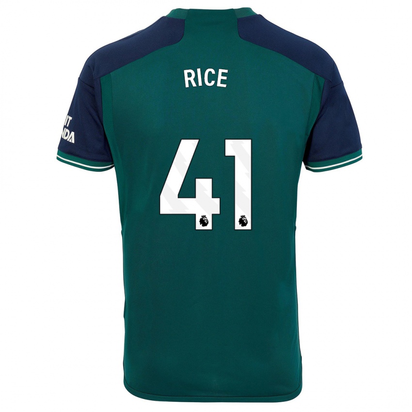 Pánské Declan Rice #41 Zelená Třetí Hráčské Dresy 2023/24 Dres