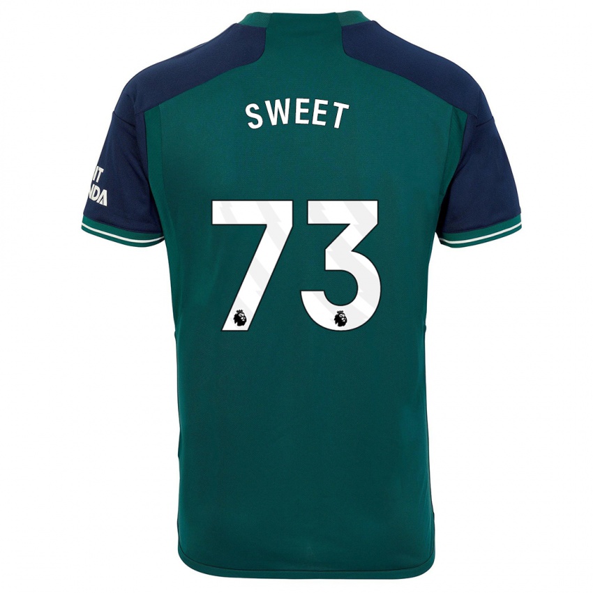 Pánské James Sweet #73 Zelená Třetí Hráčské Dresy 2023/24 Dres