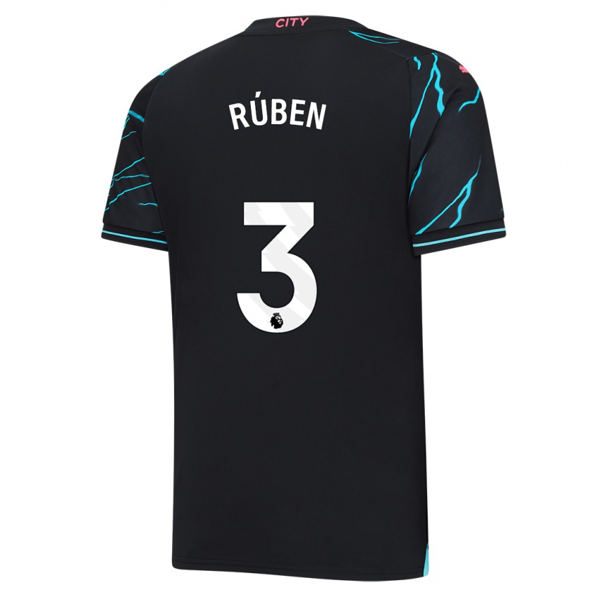 Pánské Ruben Dias #3 Tmavě Modrá Třetí Hráčské Dresy 2023/24 Dres