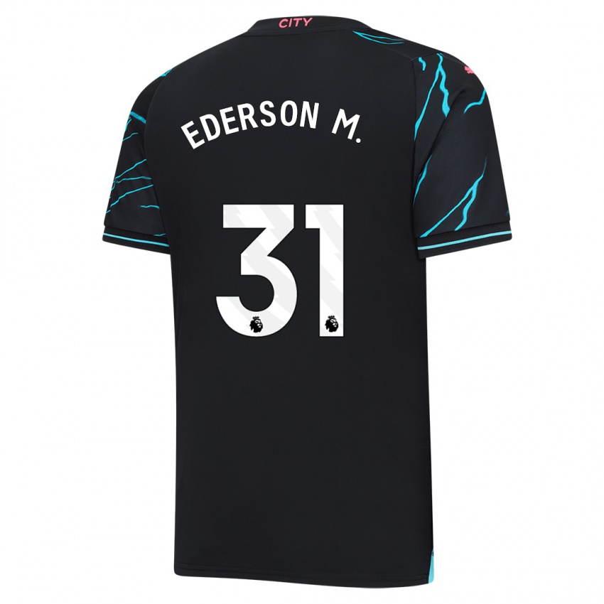 Pánské Ederson Moraes #31 Tmavě Modrá Třetí Hráčské Dresy 2023/24 Dres