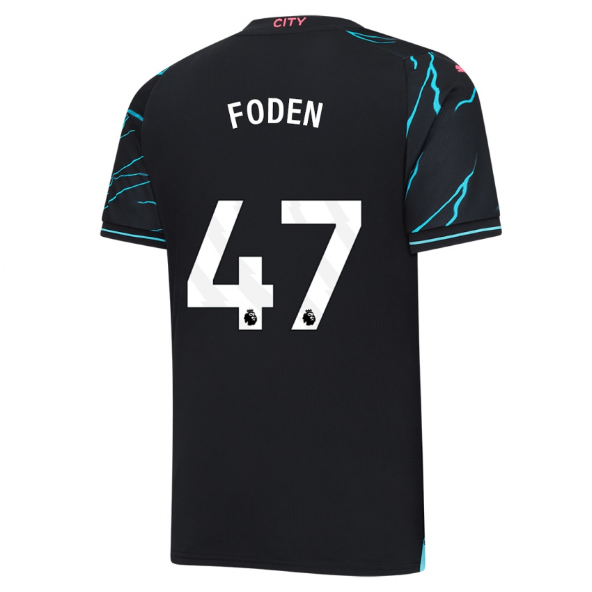 Pánské Phil Foden #47 Tmavě Modrá Třetí Hráčské Dresy 2023/24 Dres