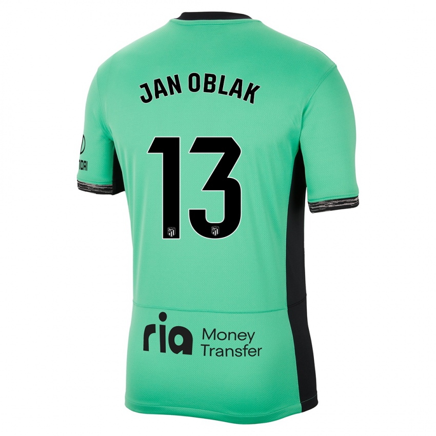 Pánské Jan Oblak #13 Jarní Zelená Třetí Hráčské Dresy 2023/24 Dres