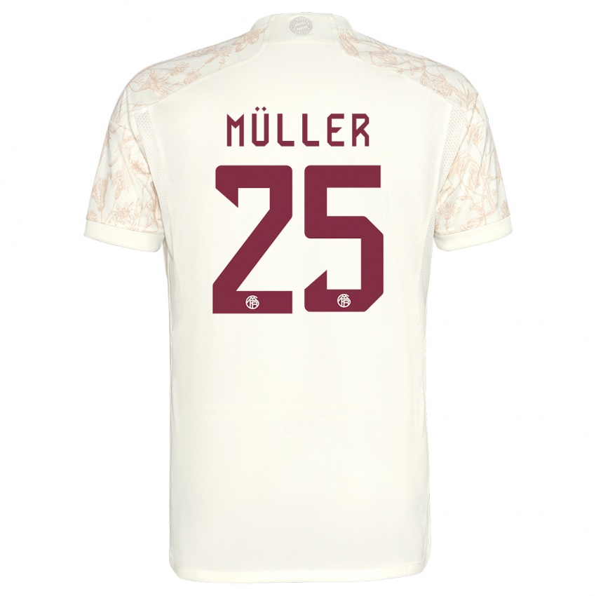 Pánské Thomas Muller #25 Off White Třetí Hráčské Dresy 2023/24 Dres