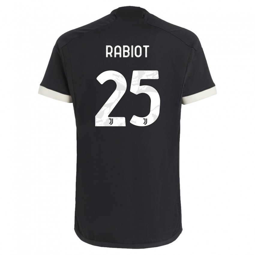 Pánské Adrien Rabiot #25 Černá Třetí Hráčské Dresy 2023/24 Dres