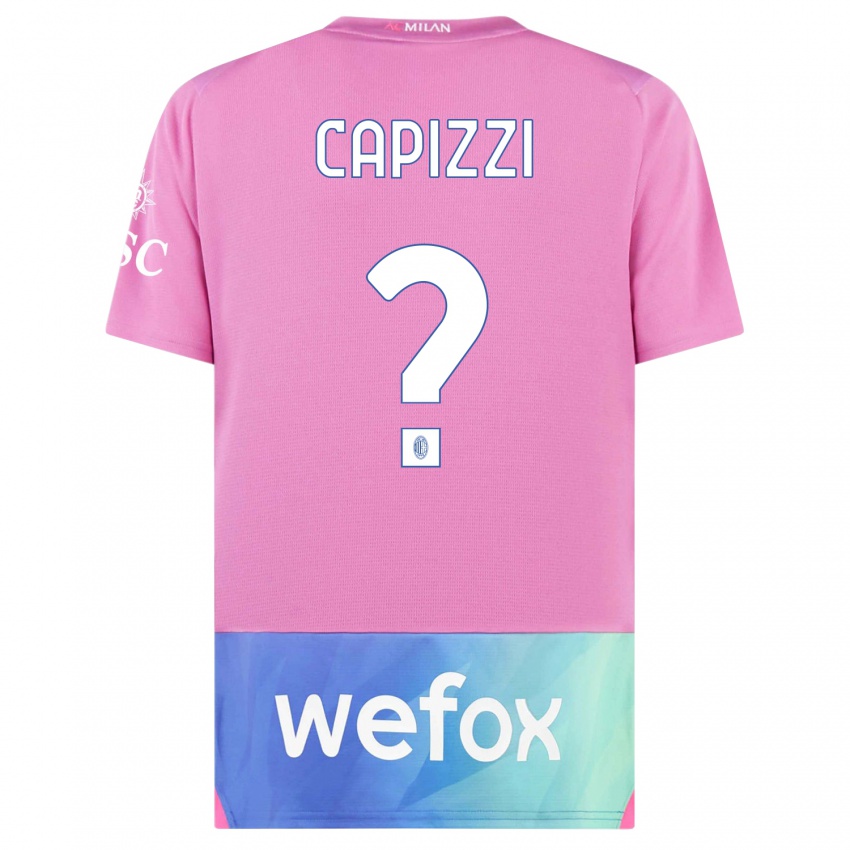 Pánské Edoardo Capizzi #0 Růžová Fialová Třetí Hráčské Dresy 2023/24 Dres